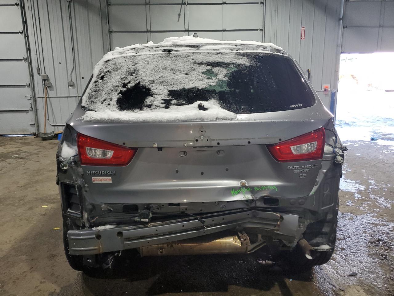 2018 Mitsubishi Outlander VIN JA4AR3AW9JU001165 Copart auction photo, front end / rear end damage thumbnail 6