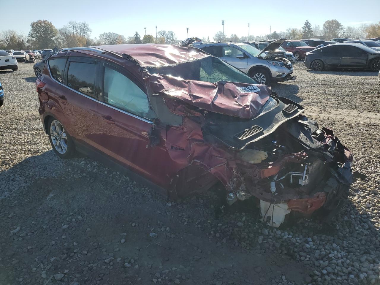 2016 Ford Escape VIN 1FMCU9J93GUB84206 Copart auction photo, all over damage thumbnail 4