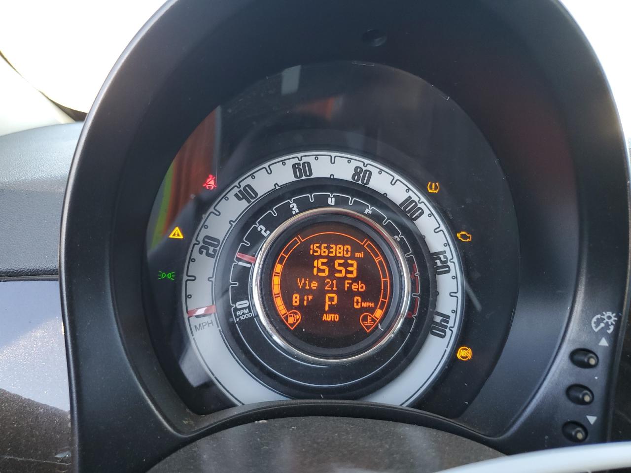 2013 Fiat 500 VIN 3C3CFFAR1DT533029 Copart auction photo, front end / rear end damage thumbnail 9