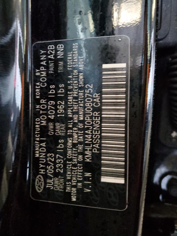 2023 Hyundai Elantra VIN KMHLN4AJ0PU080752 Copart auction photo, rear end damage thumbnail 12