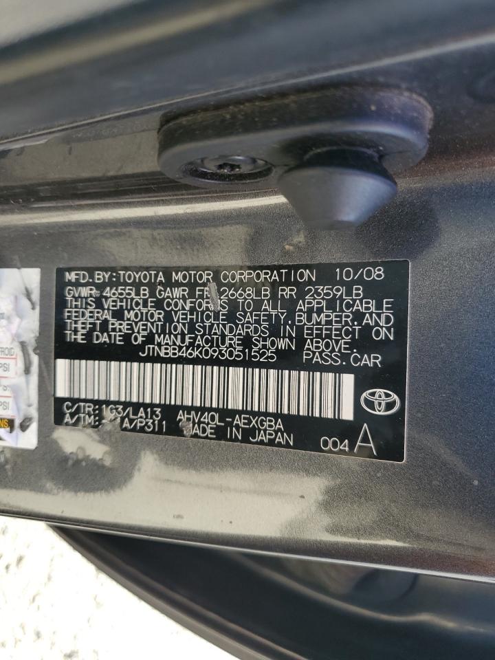 2009 Toyota Camry VIN JTNBB46K093051525 Copart auction photo, front end damage thumbnail 14