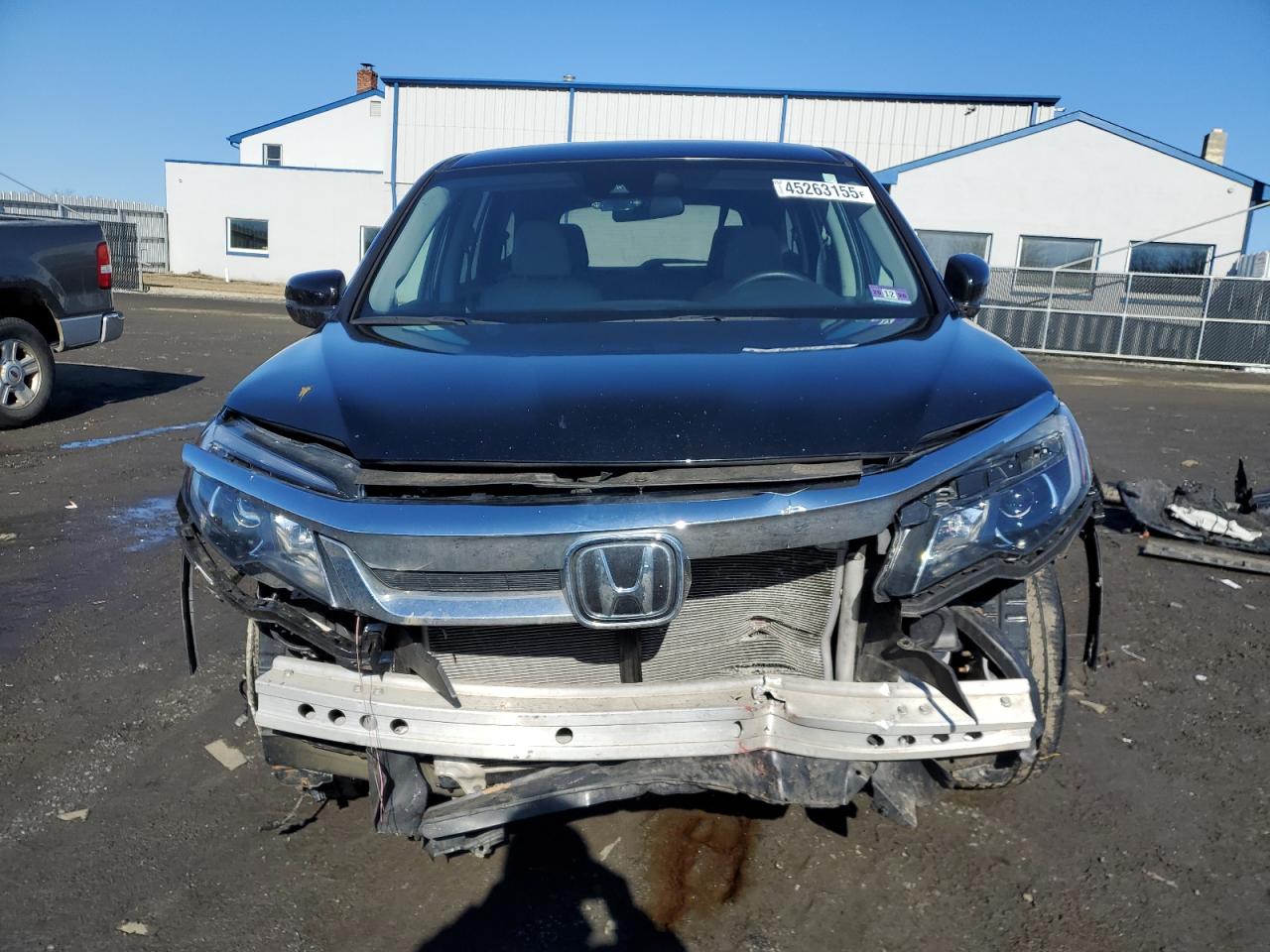 2019 Honda Pilot VIN 5FNYF6H35KB092522 Copart auction photo, front end / side damage thumbnail 5