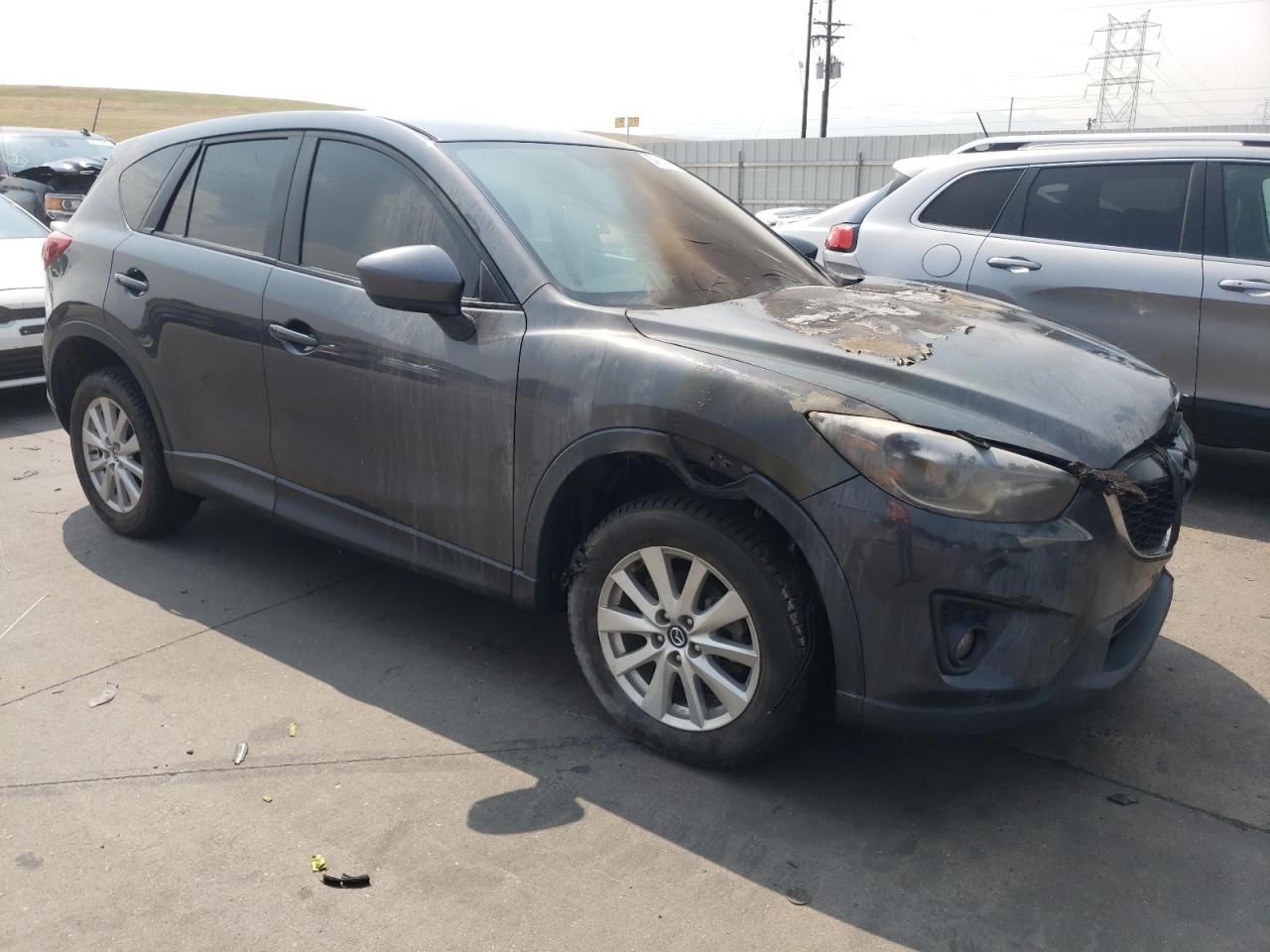 2014 Mazda CX-5 VIN JM3KE2CY8E0419204 Copart auction photo, burn - engine / burn - interior damage thumbnail 4