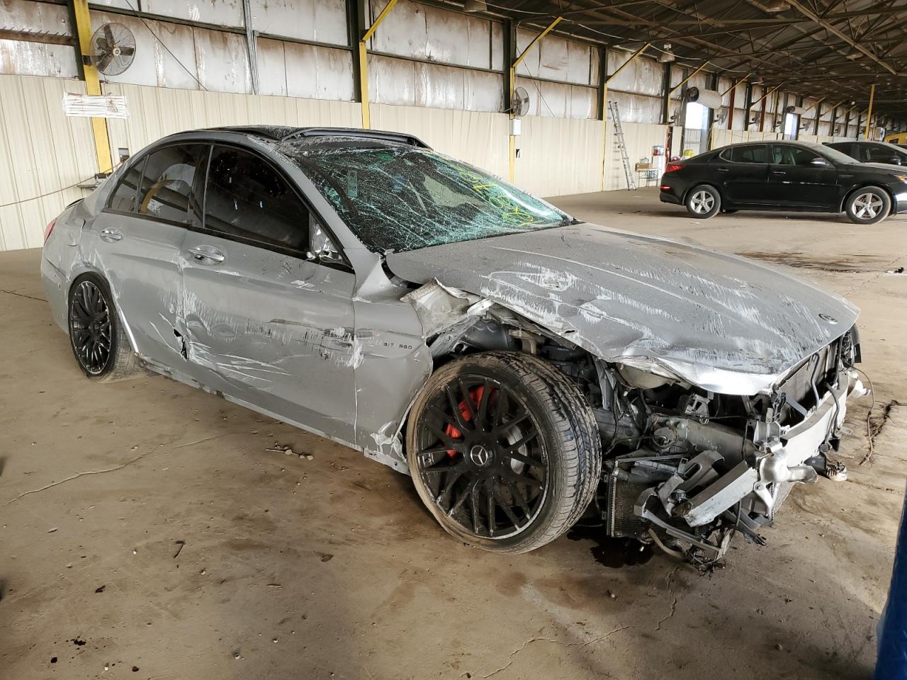 2018 Mercedes-Benz C-klasse VIN 55SWF8HB3JU248502 Copart auction photo, all over damage thumbnail 4