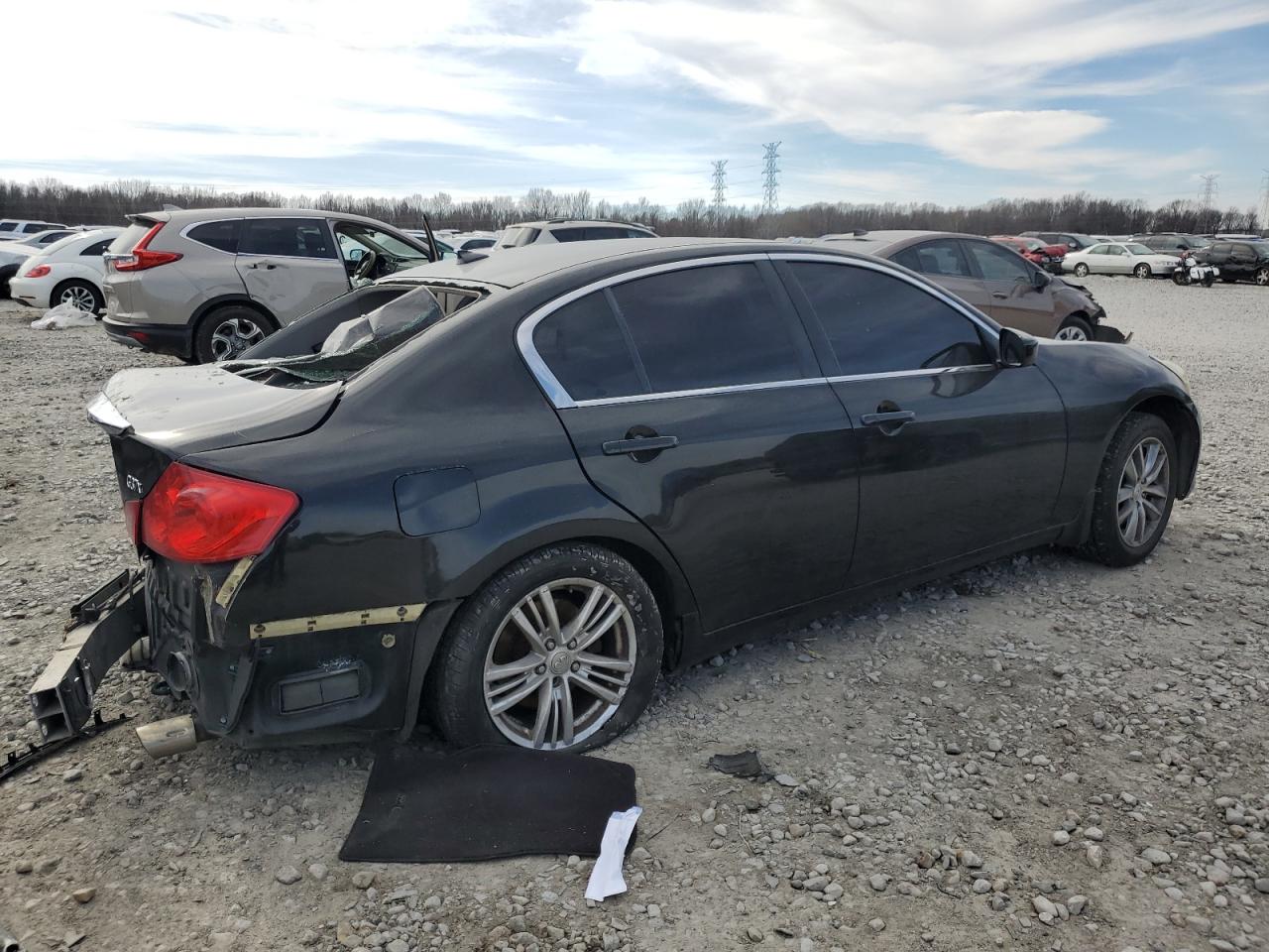 2013 Infiniti G VIN JN1CV6AR4DM756866 Copart auction photo, rear end damage thumbnail 3