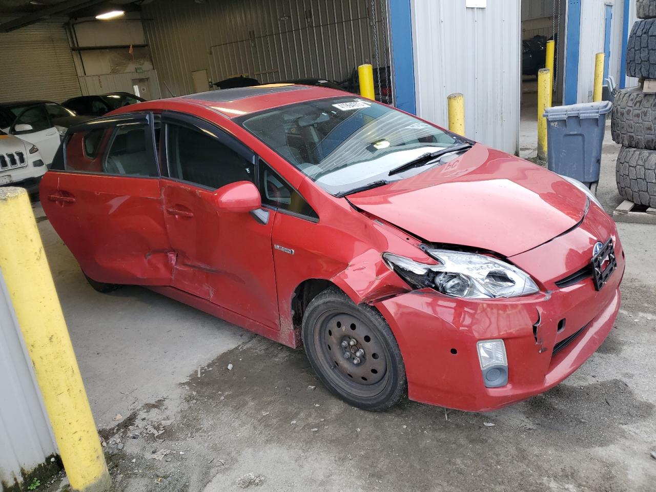 2011 Toyota Prius VIN JTDKN3DU0B1410173 Copart auction photo, side / front end damage thumbnail 4