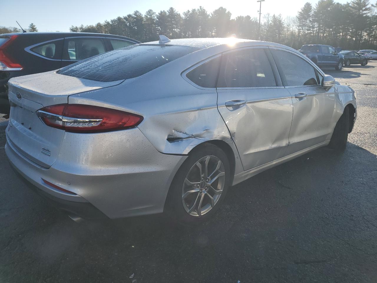 2019 Ford Fusion VIN 3FA6P0CD5KR150585 Copart auction photo, all over damage thumbnail 3