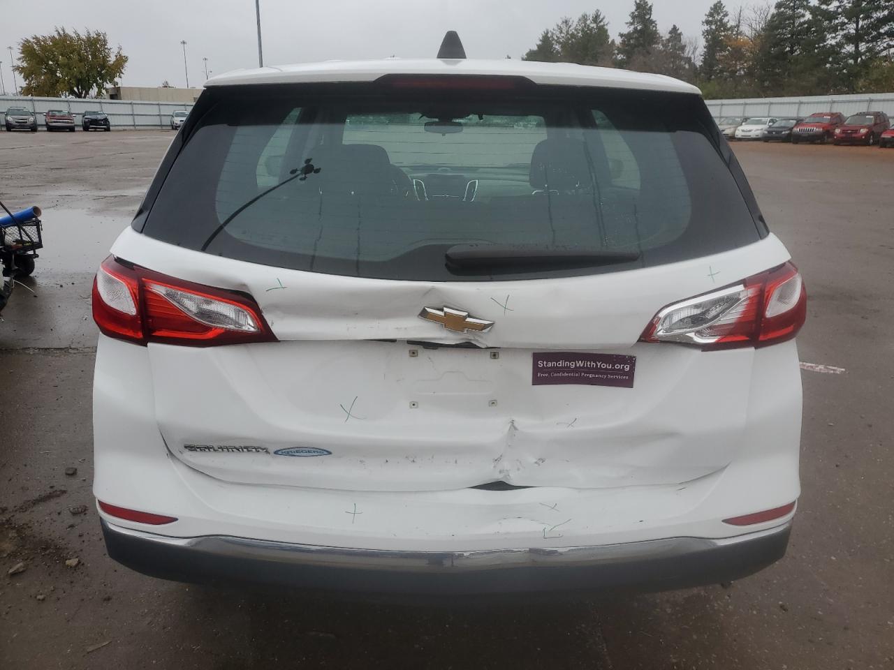 2018 Chevrolet Equinox VIN 2GNAXHEV4J6188900 Copart auction photo, rear end / front end damage thumbnail 6