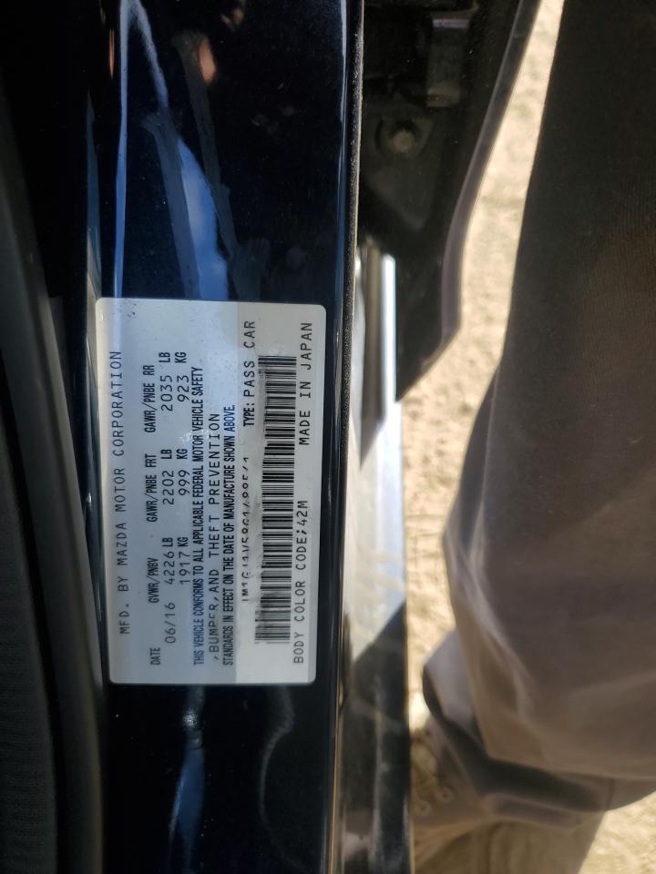2016 Mazda 6 VIN JM1GJ1V58G1488561 Copart auction photo, front end damage thumbnail 12