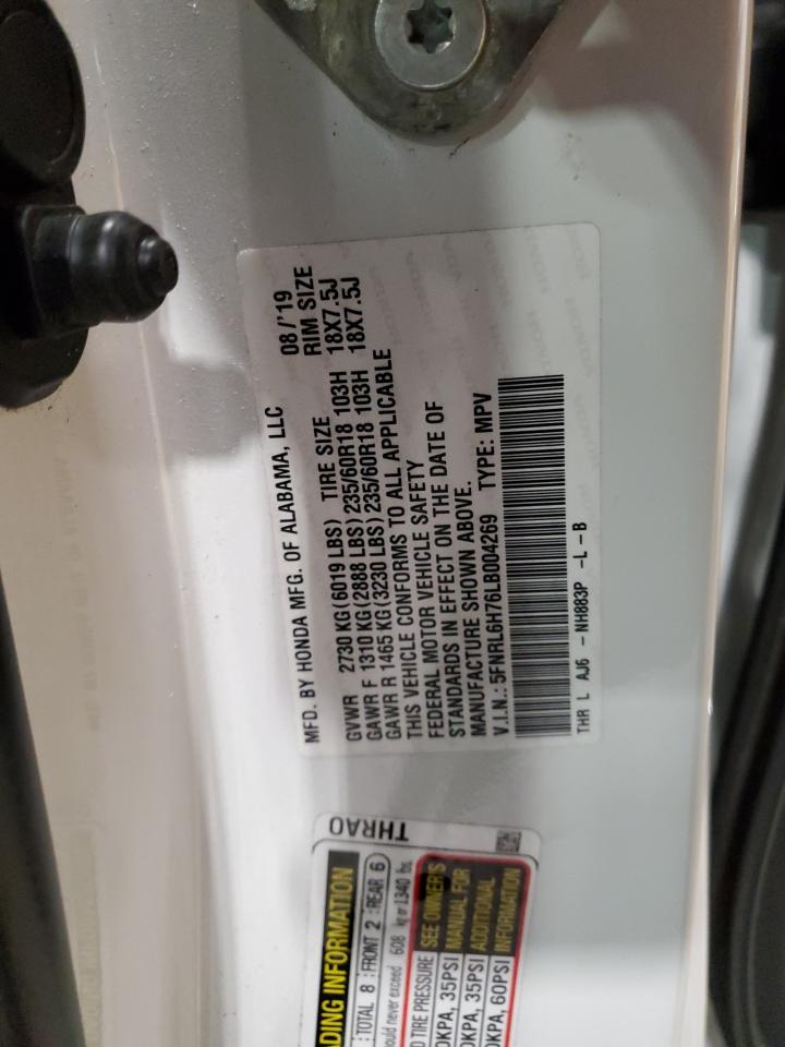 2020 Honda Odyssey VIN 5FNRL6H76LB004269 Copart auction photo, mechanical damage thumbnail 14