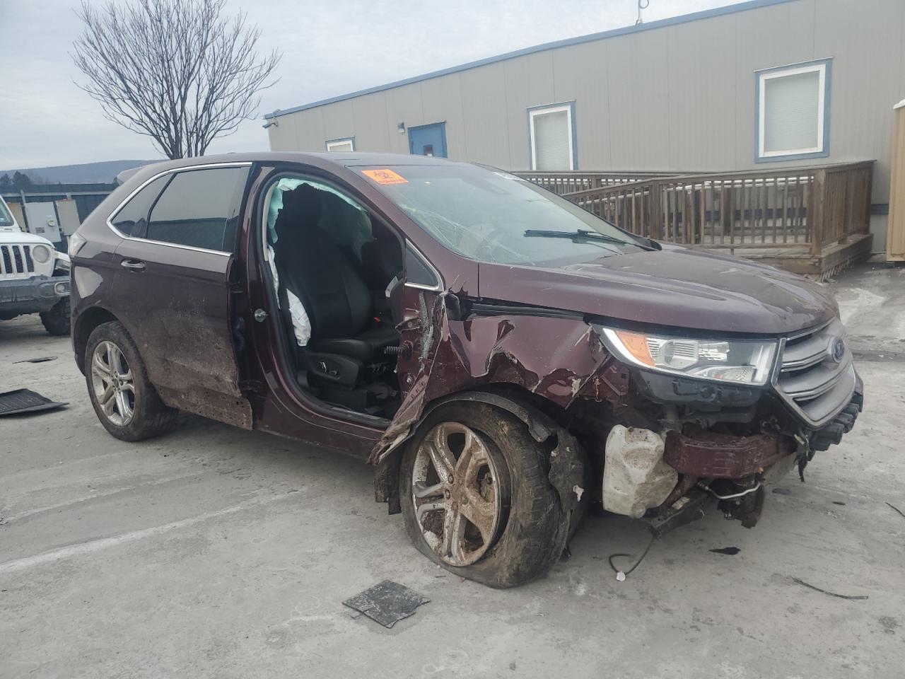 2018 Ford Edge VIN 2FMPK4K95JBB39743 Copart auction photo, front end / side damage thumbnail 4