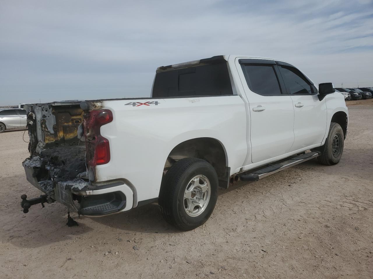 2019 Chevrolet Silverado VIN 3GCUYEED7KG313726 Copart auction photo, burn damage thumbnail 3