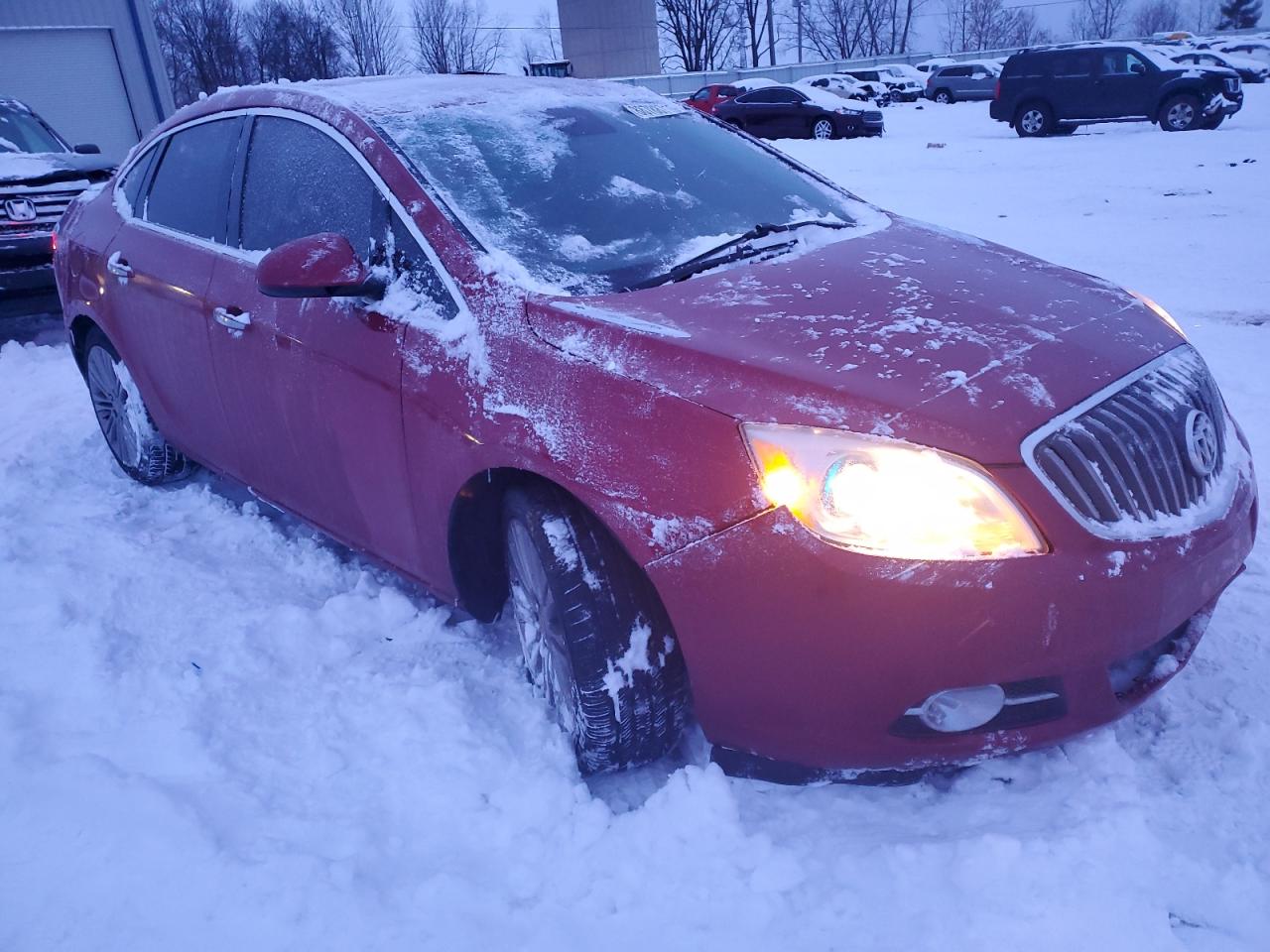 2013 Buick Verano VIN 1G4PS5SK4D4138199 Copart auction photo, side / front end damage thumbnail 4