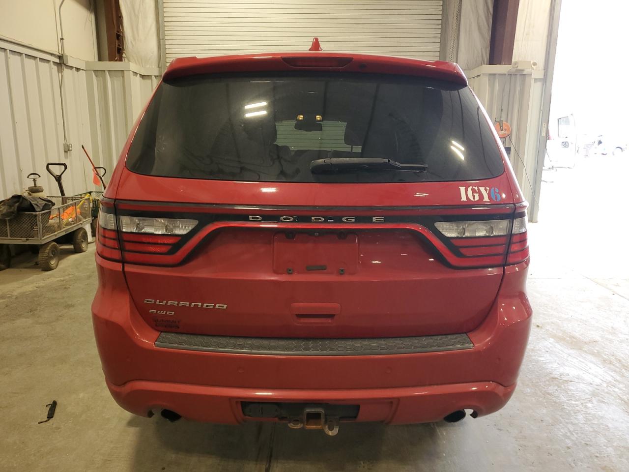 2015 Dodge Durango VIN 1C4RDJAG8FC702944 Copart auction photo, front end / side damage thumbnail 6