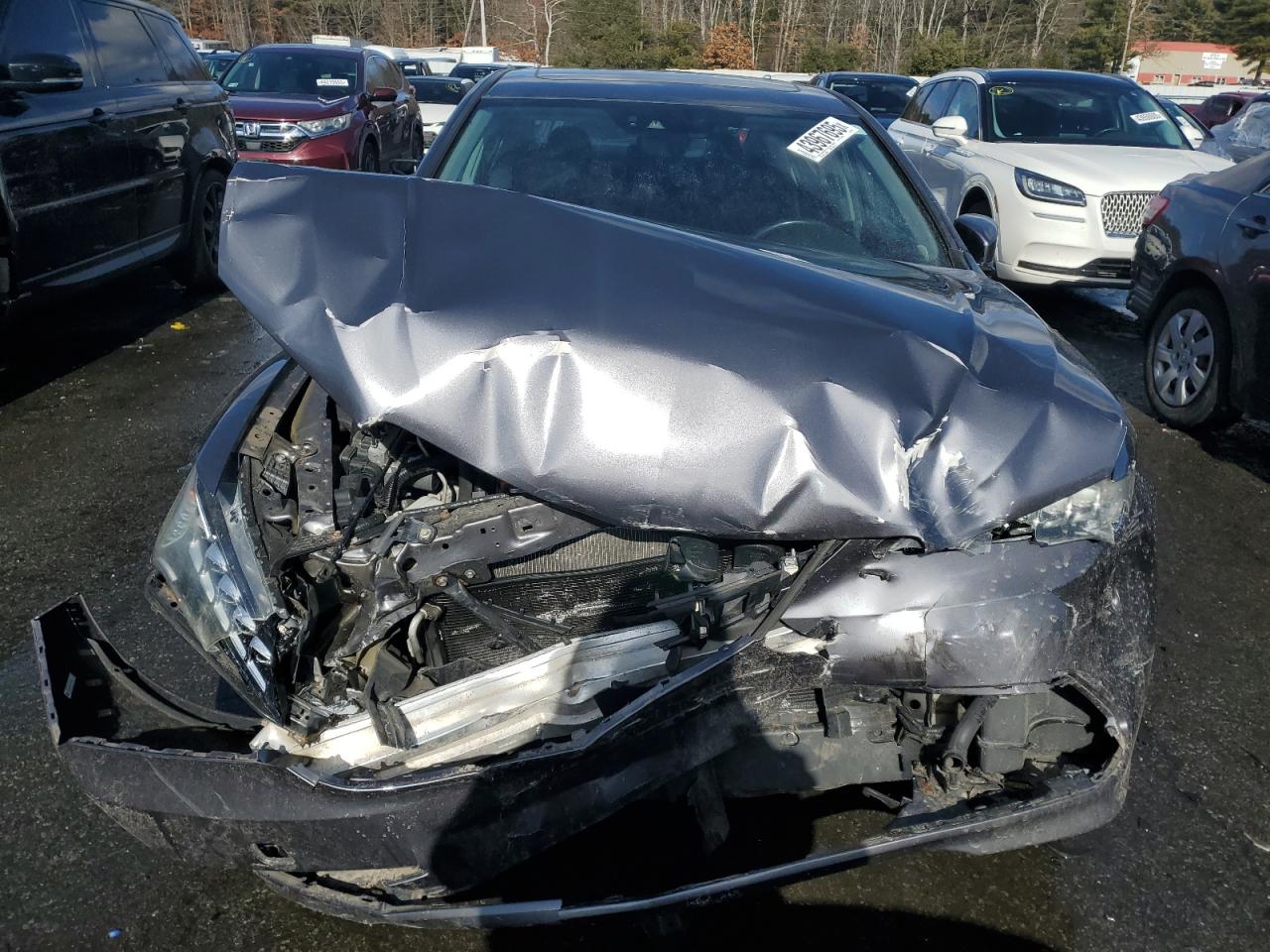 2017 Acura TLX VIN 19UUB3F58HA000593 Copart auction photo, front end / side damage thumbnail 5