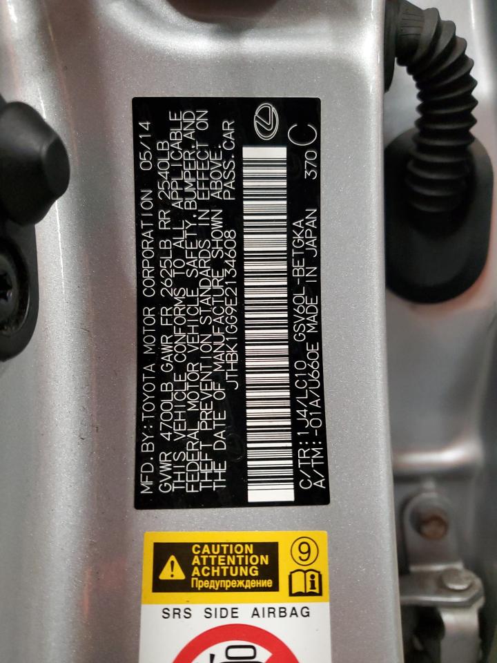 2014 Lexus ES VIN JTHBK1GG9E2134608 Copart auction photo, front end damage thumbnail 12