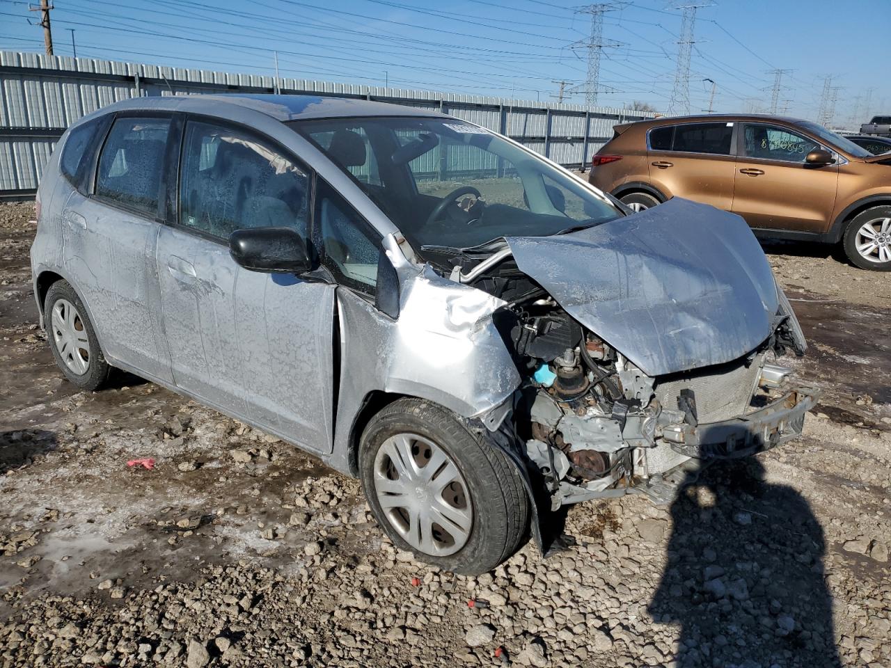 2011 Honda Fit VIN JHMGE8H30BS007968 Copart auction photo, all over damage thumbnail 4
