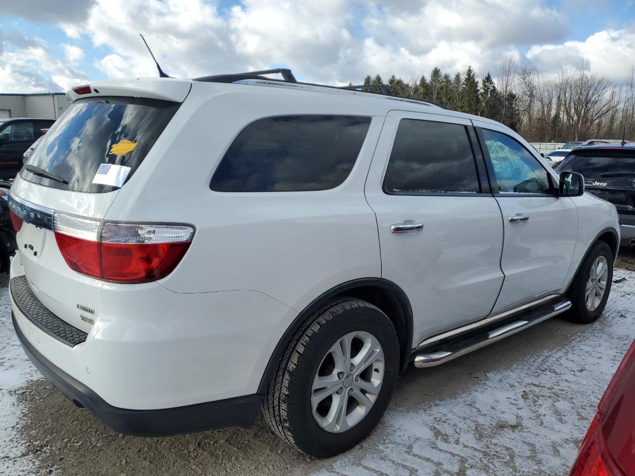 2013 Dodge Durango VIN 1C4RDJDG5DC667305 Copart auction photo, top/roof damage thumbnail 3