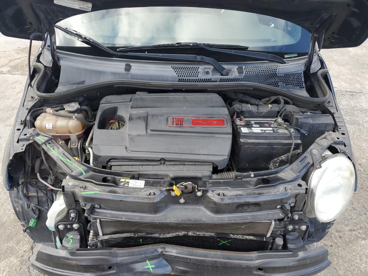 2013 Fiat 500 VIN 3C3CFFBR4DT563074 Copart auction photo, rear end / front end damage thumbnail 11