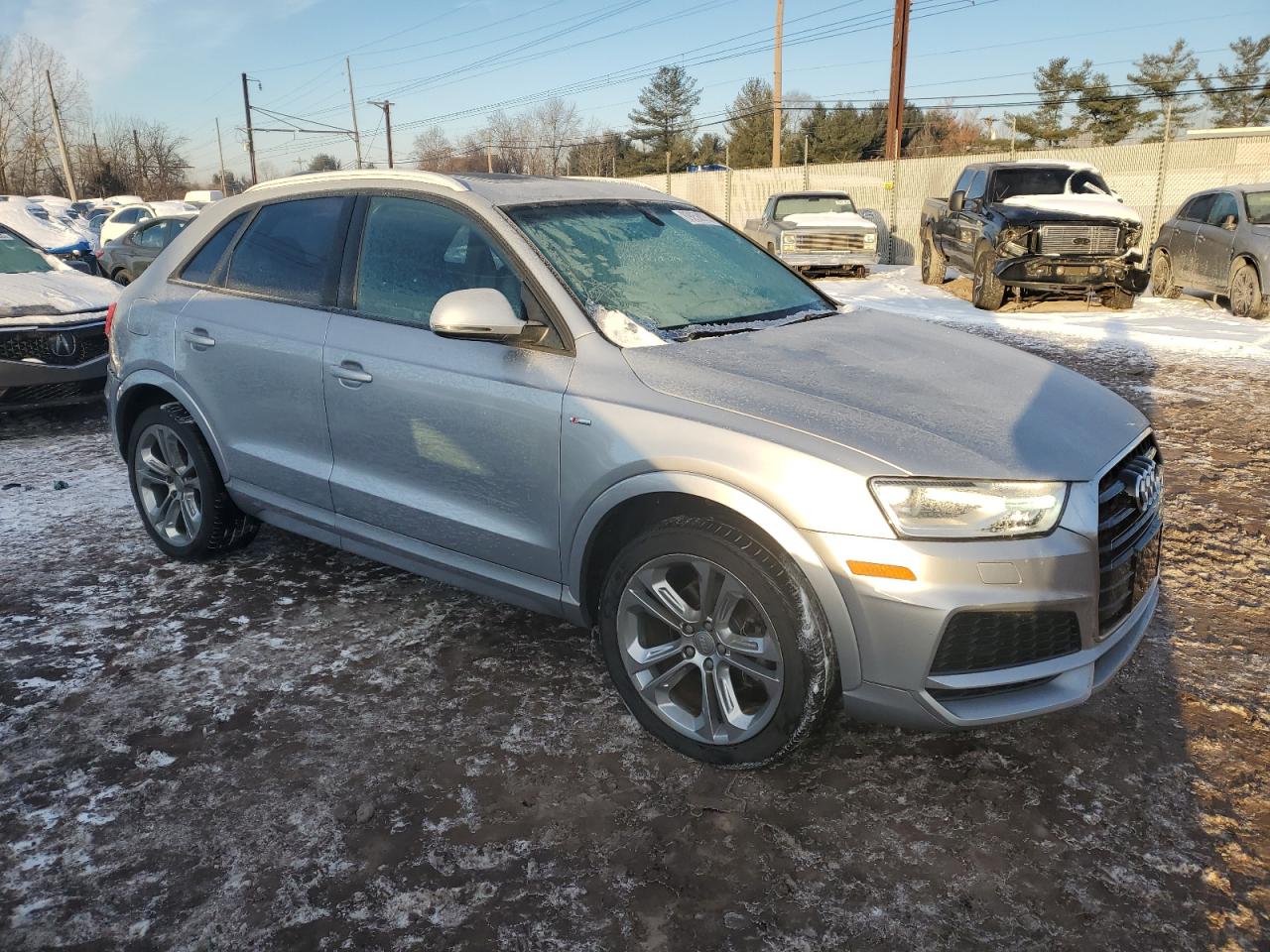2018 Audi Q3 VIN WA1ECCFS1JR031627 Copart auction photo, rear end damage thumbnail 4