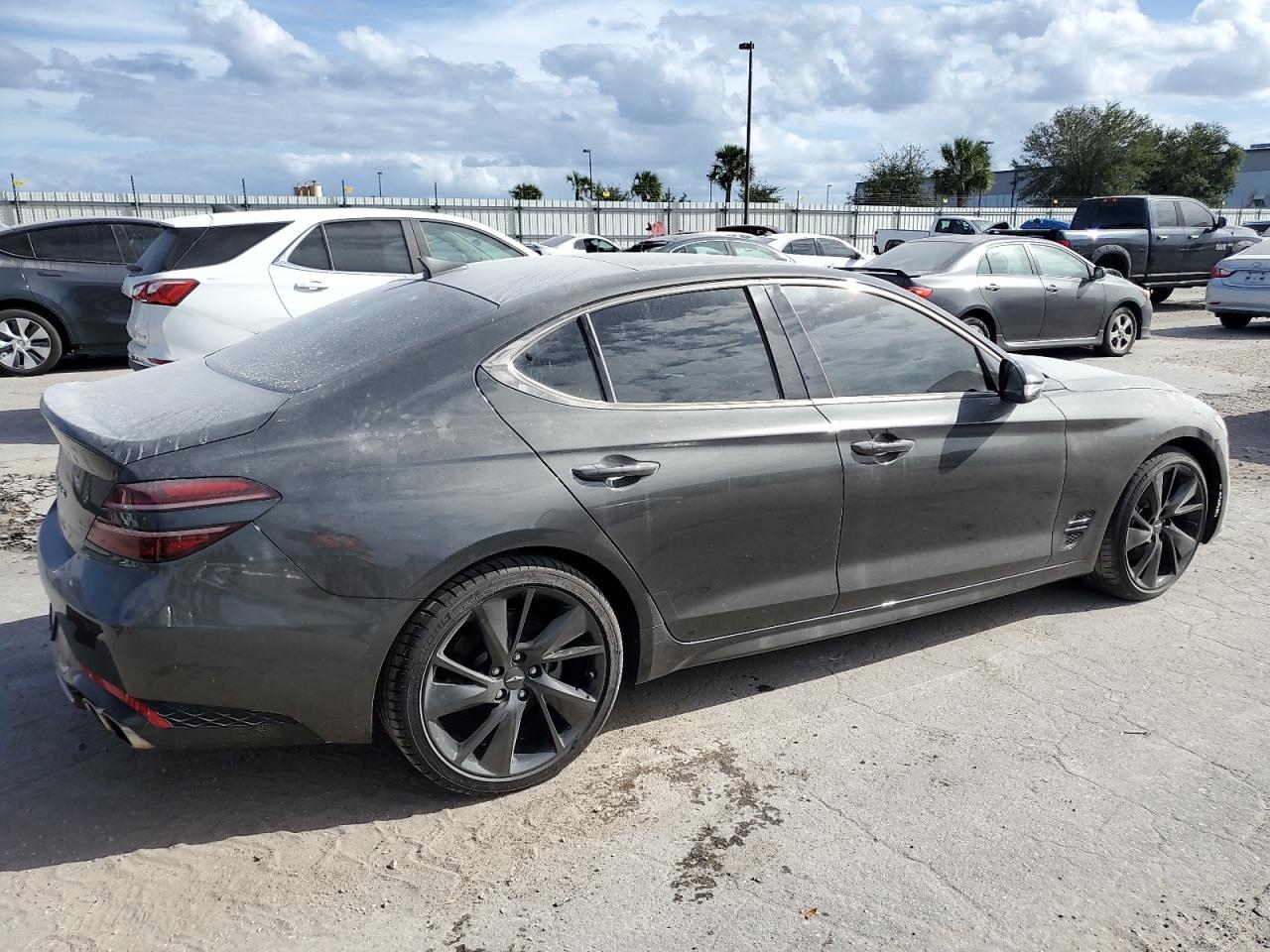 2023 Genesis G70 VIN KMTG34TA4PU104352 Copart auction photo, water/flood damage thumbnail 3