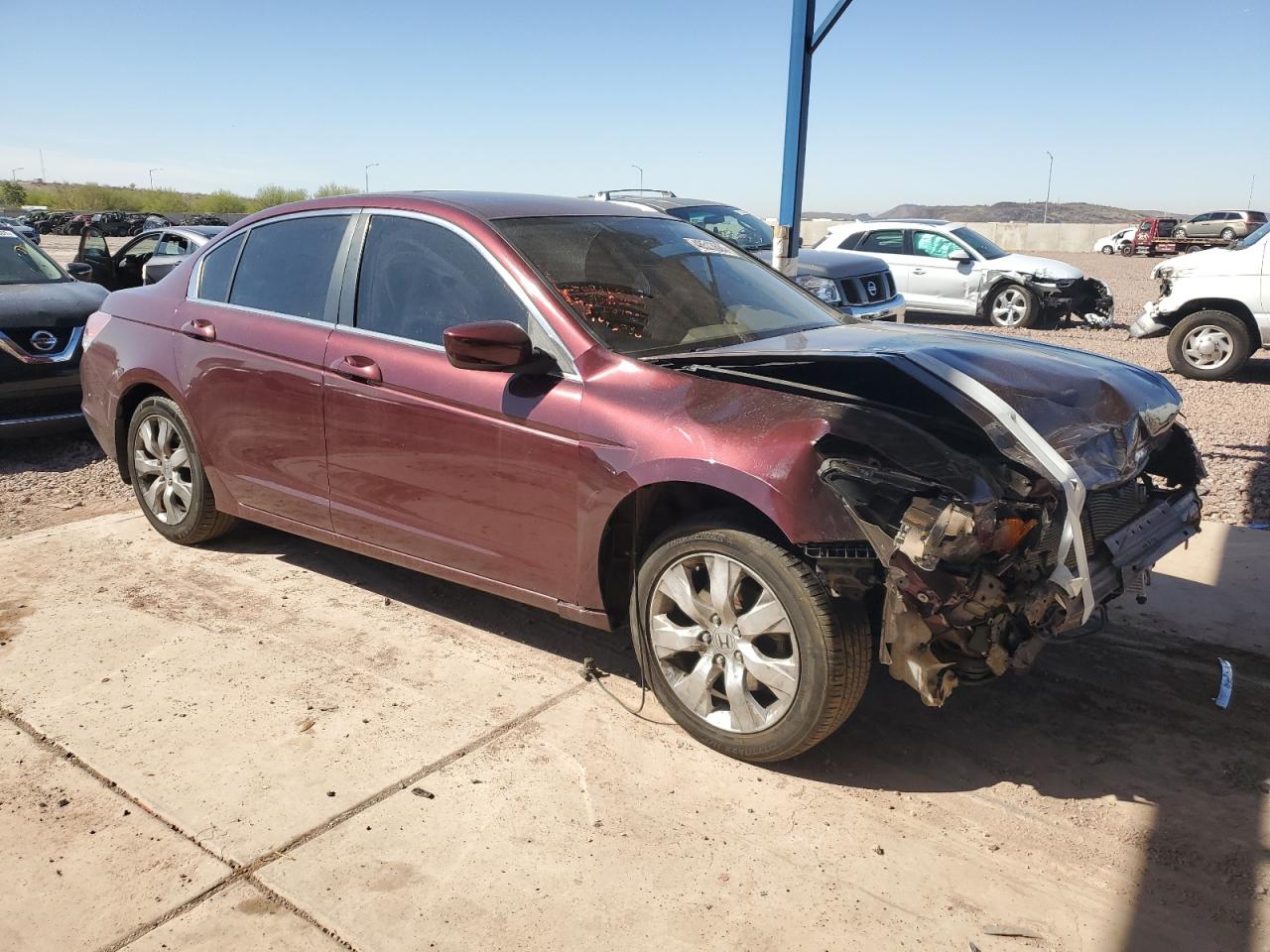 2008 Honda Accord VIN 1HGCP26808A163546 Copart auction photo, front end damage thumbnail 4