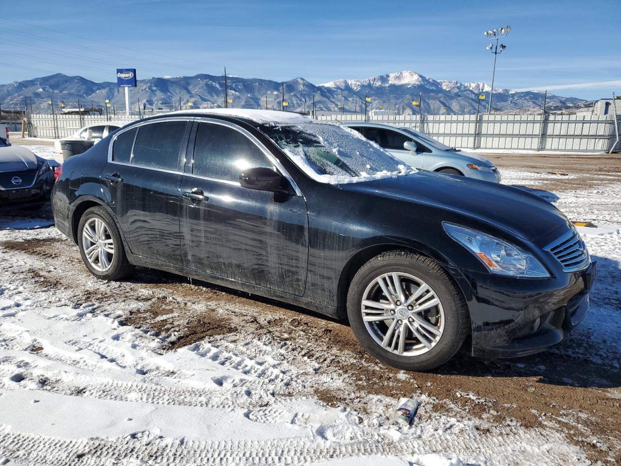 2015 Infiniti Q40 VIN JN1CV6AR7FM522076 Copart auction photo, front end damage thumbnail 4