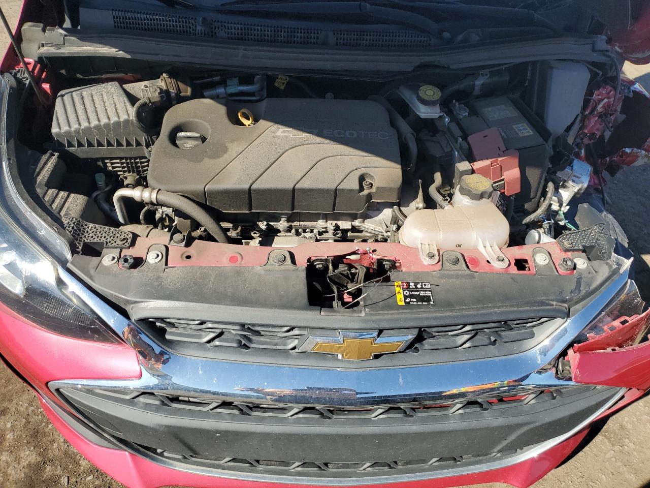 2020 Chevrolet Spark VIN KL8CB6SA4LC422767 Copart auction photo, front end / side damage thumbnail 11