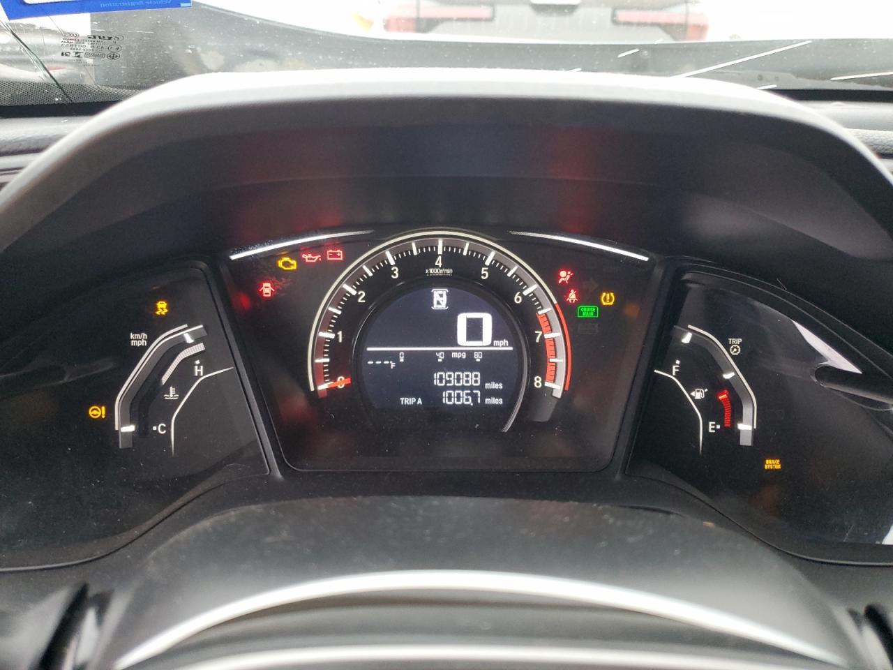 2017 Honda Civic VIN SHHFK7H21HU209391 Copart auction photo, front end damage thumbnail 9
