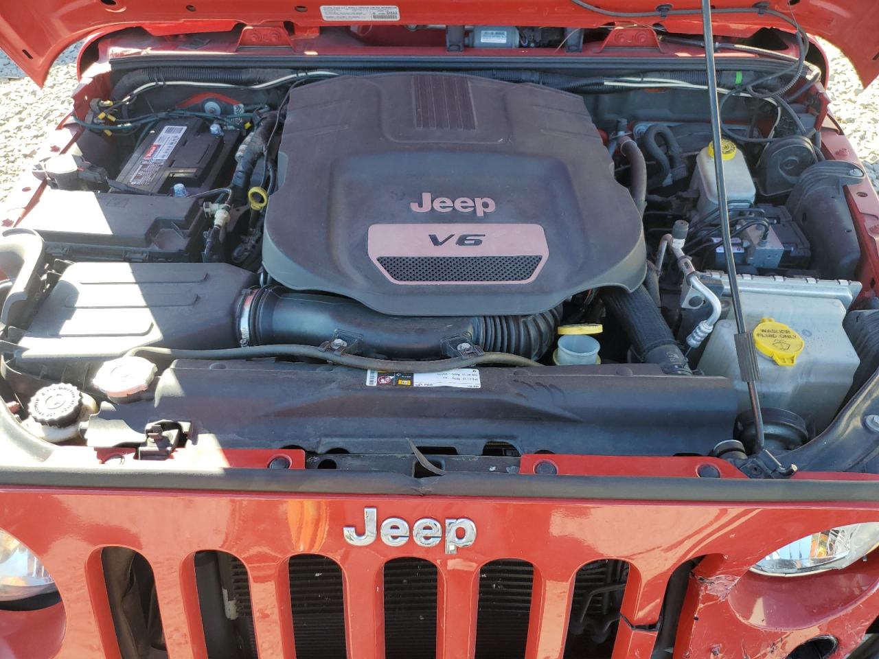 2014 Jeep Wrangler VIN 1C4BJWDG1EL194169 Copart auction photo, front end damage thumbnail 12
