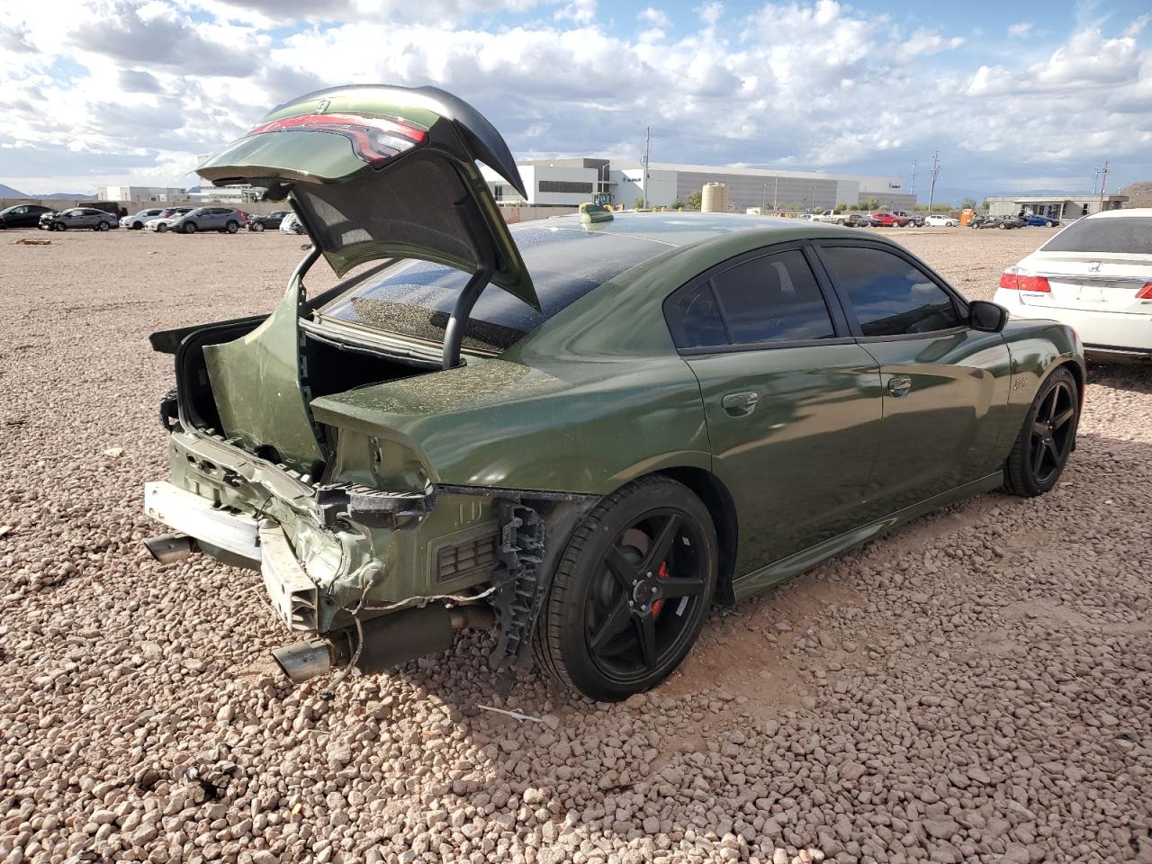 2021 Dodge Charger VIN 2C3CDXGJ1MH674804 Copart auction photo, rear end / undercarriage damage thumbnail 3
