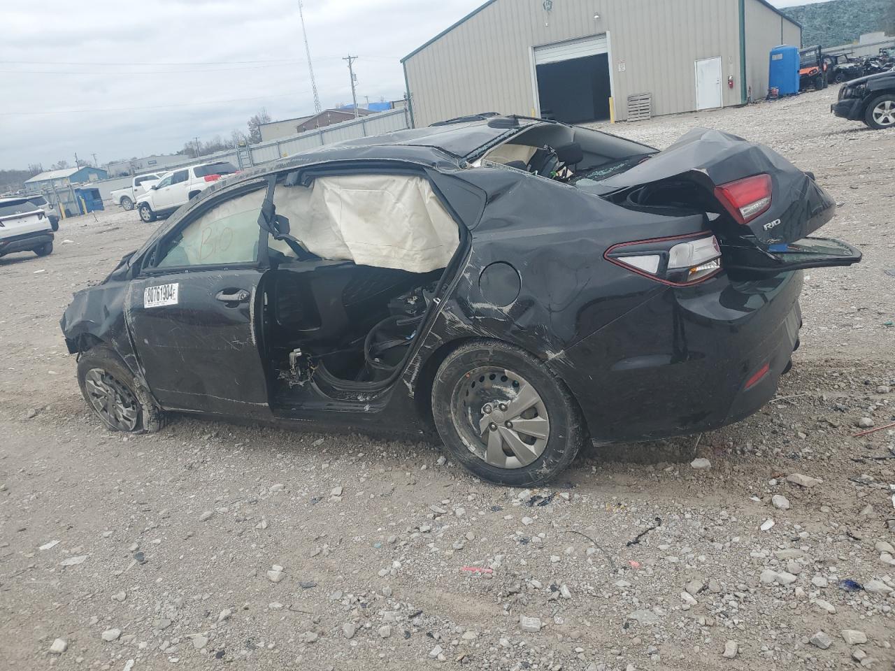 2019 KIA Rio VIN 3KPA24AB3KE233032 Copart auction photo, rollover damage thumbnail 2