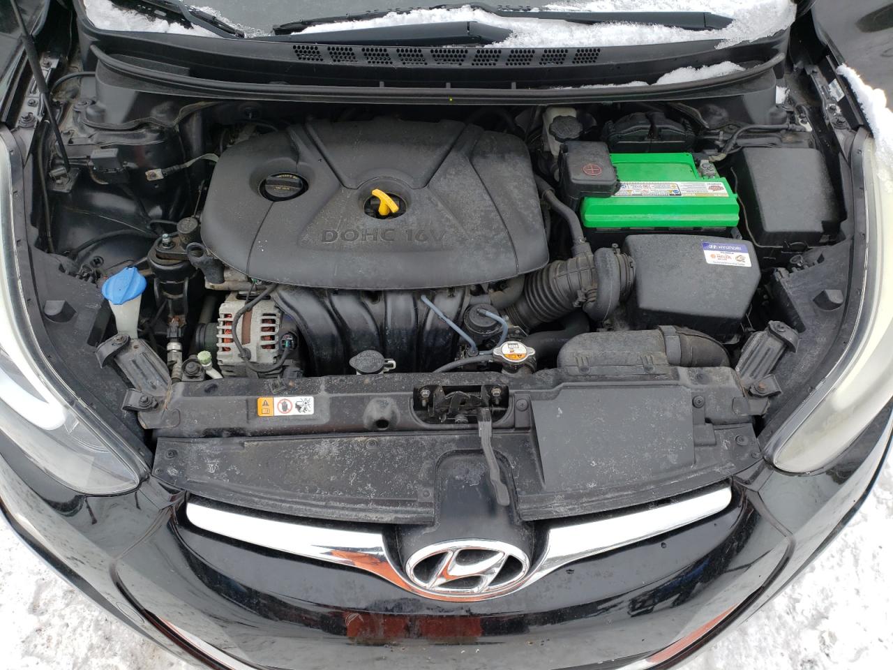 2015 Hyundai Elantra VIN KMHDH4AE4FU235803 Copart auction photo, rear end / vandalism damage thumbnail 11