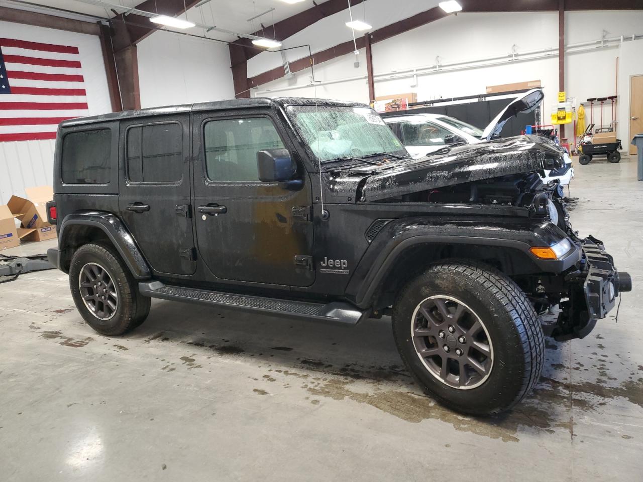 2021 Jeep Wrangler VIN 1C4HJXDN7MW670842 Copart auction photo, front end damage thumbnail 4