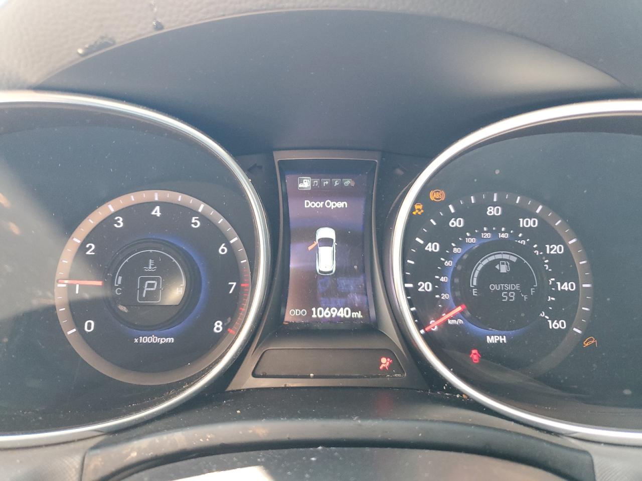 2014 Hyundai Santa Fe VIN 5XYZU3LA3EG187608 Copart auction photo, front end damage thumbnail 9