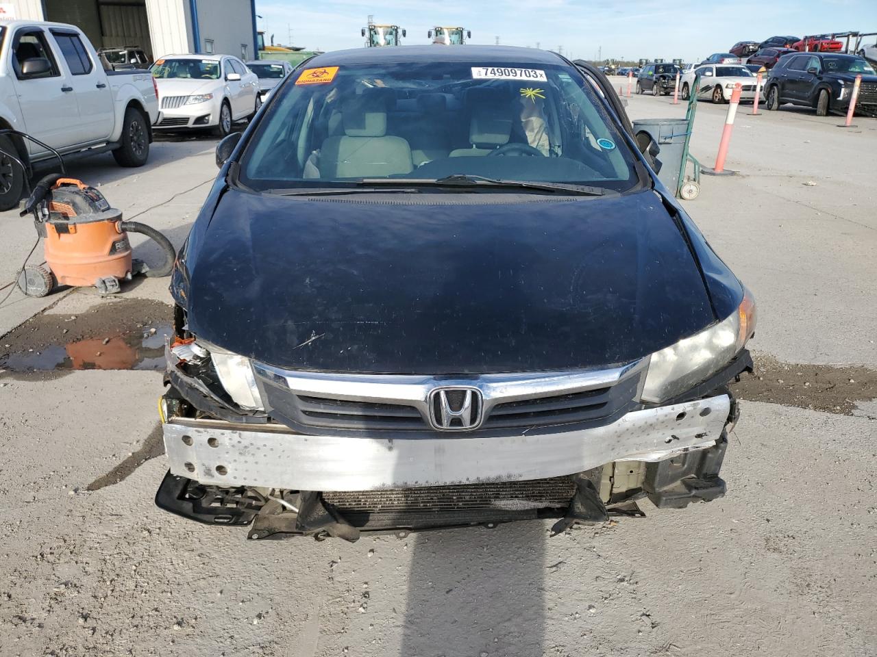 2012 Honda Civic VIN 19XFB2F52CE354231 Copart auction photo, all over damage thumbnail 5