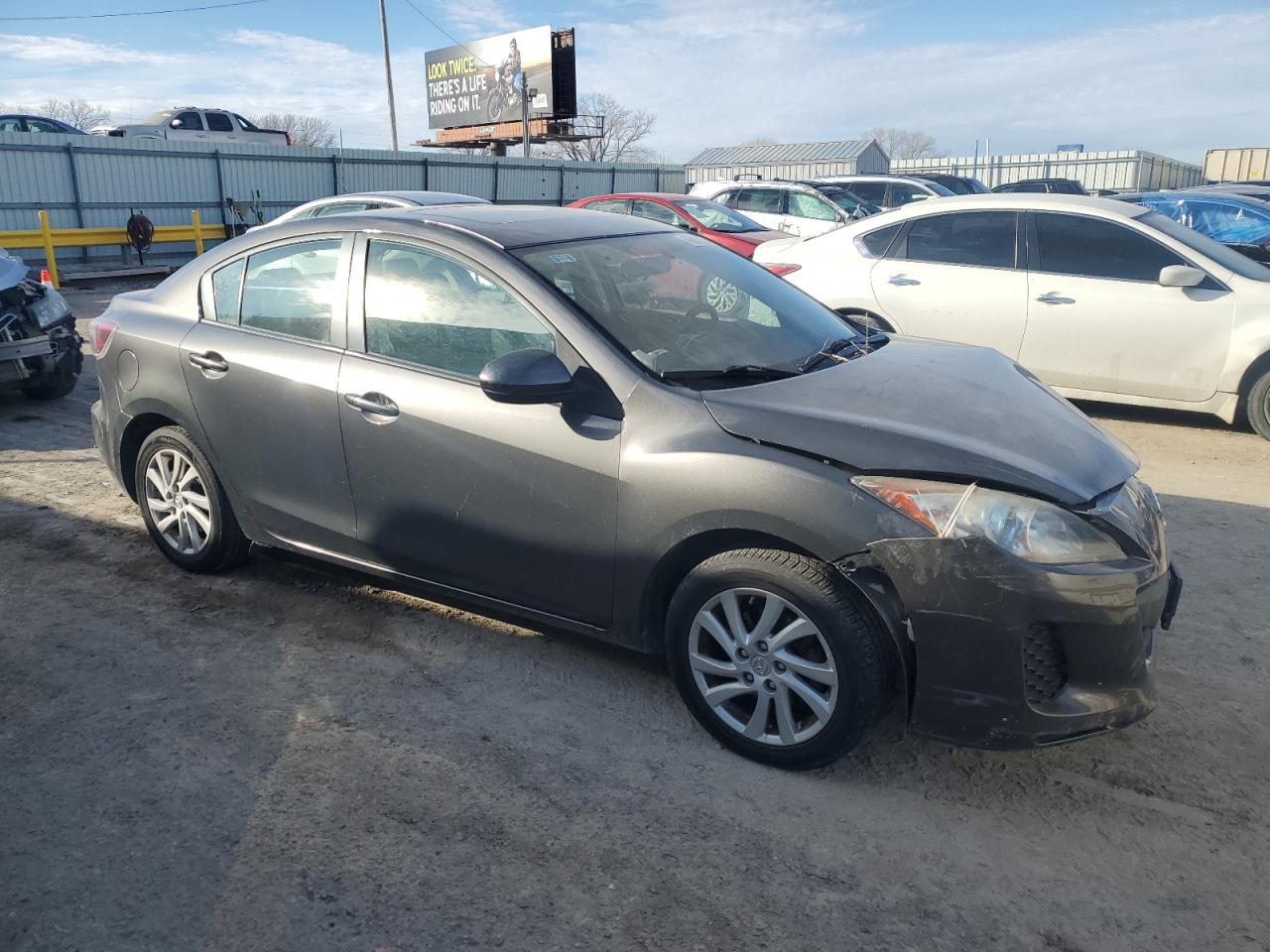 2012 Mazda 3 VIN JM1BL1W70C1696545 Copart auction photo, front end damage thumbnail 4