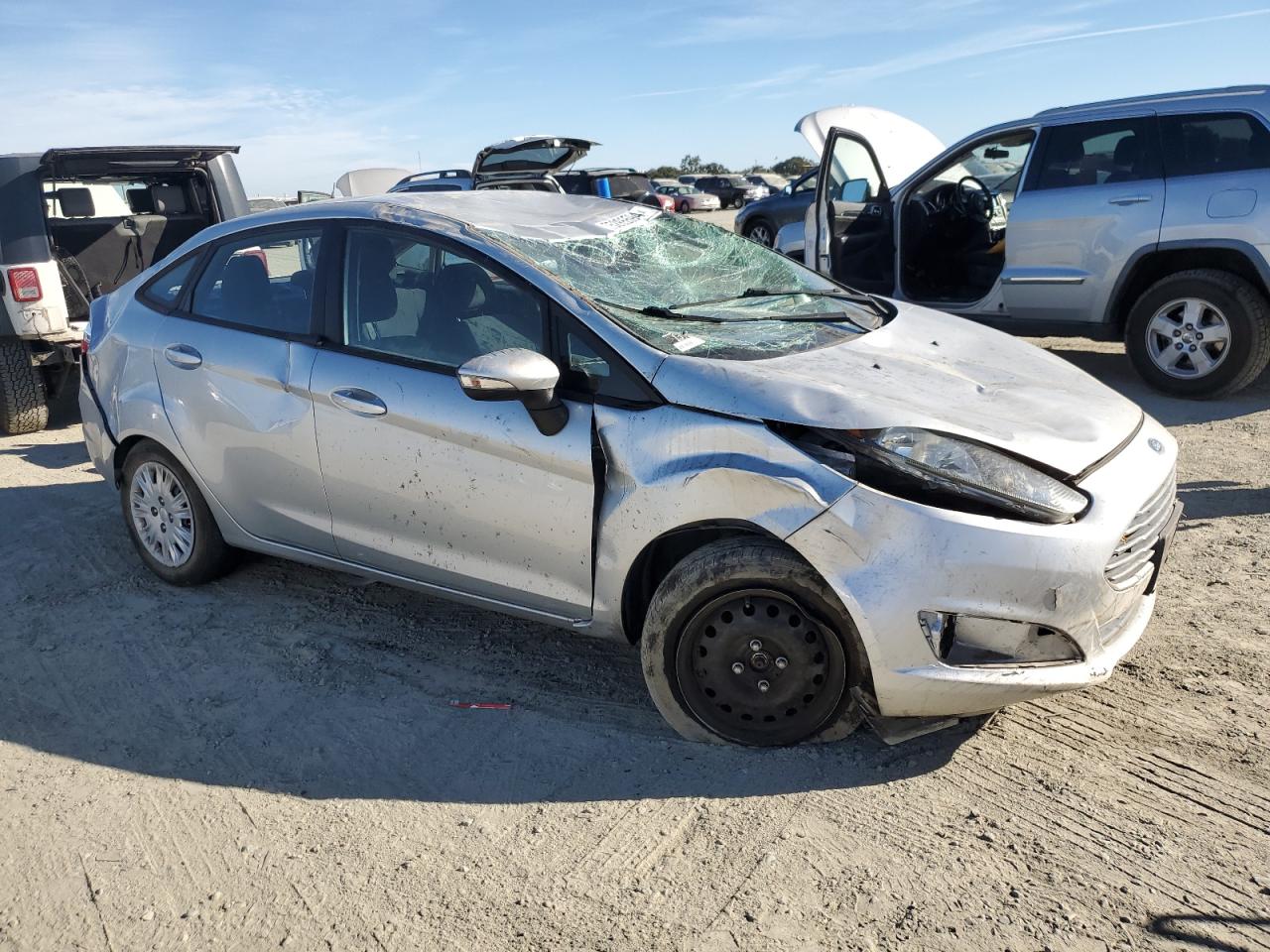 2014 Ford Fiesta VIN 3FADP4BJ4EM148611 Copart auction photo, all over damage thumbnail 3