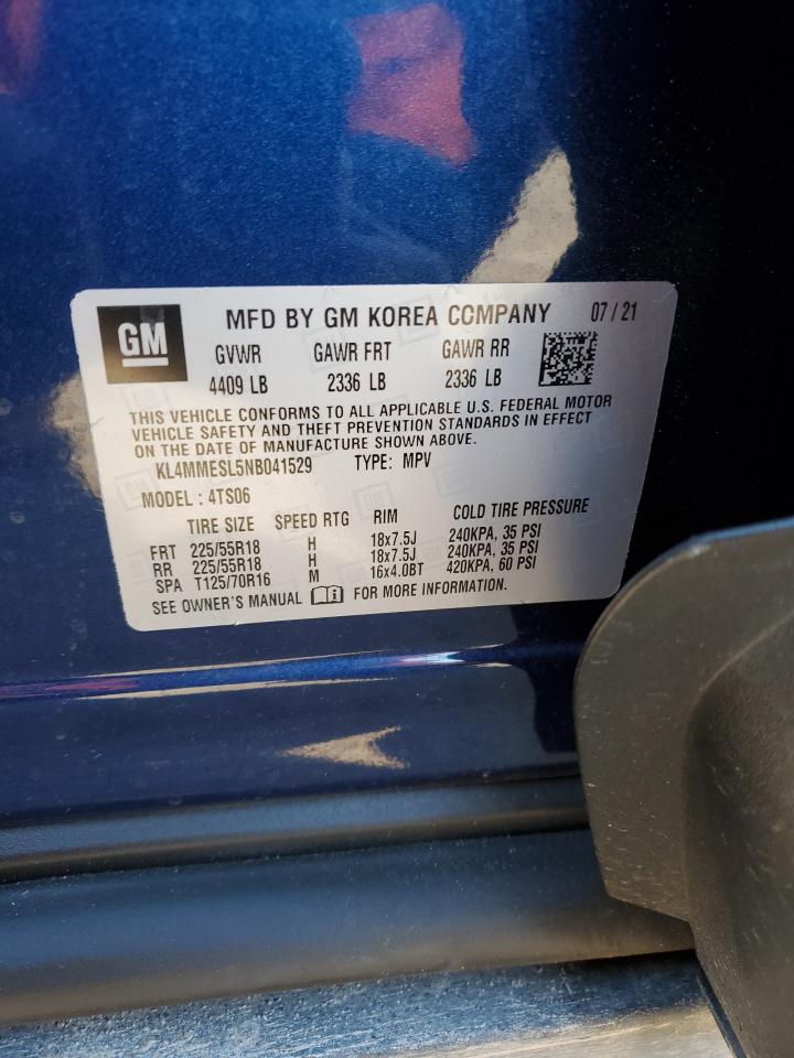 2022 Buick Encore VIN KL4MMESL5NB041529 Copart auction photo, front end damage thumbnail 14