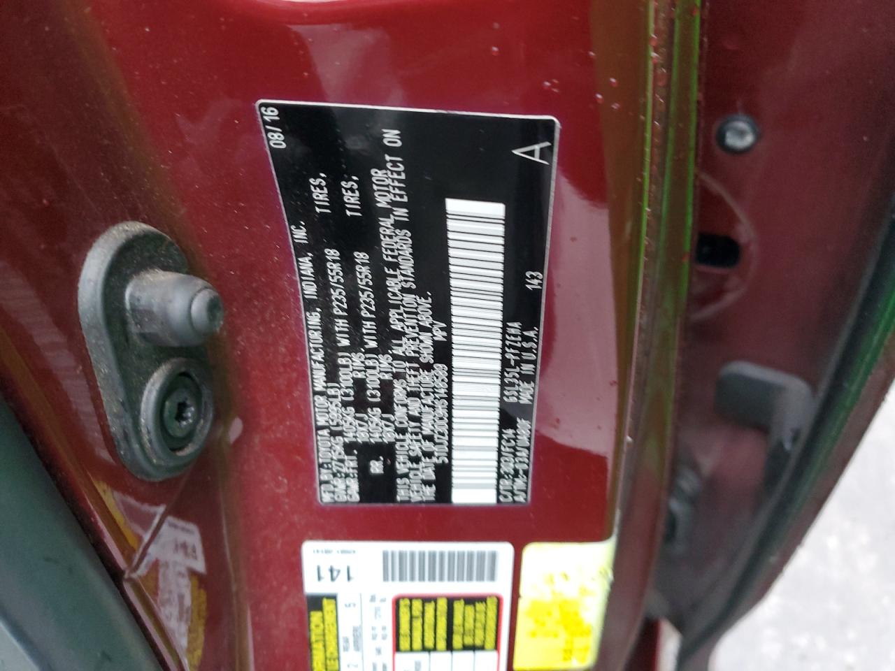 2017 Toyota Sienna VIN 5TDJZ3DC9HS148589 Copart auction photo, front end damage thumbnail 15