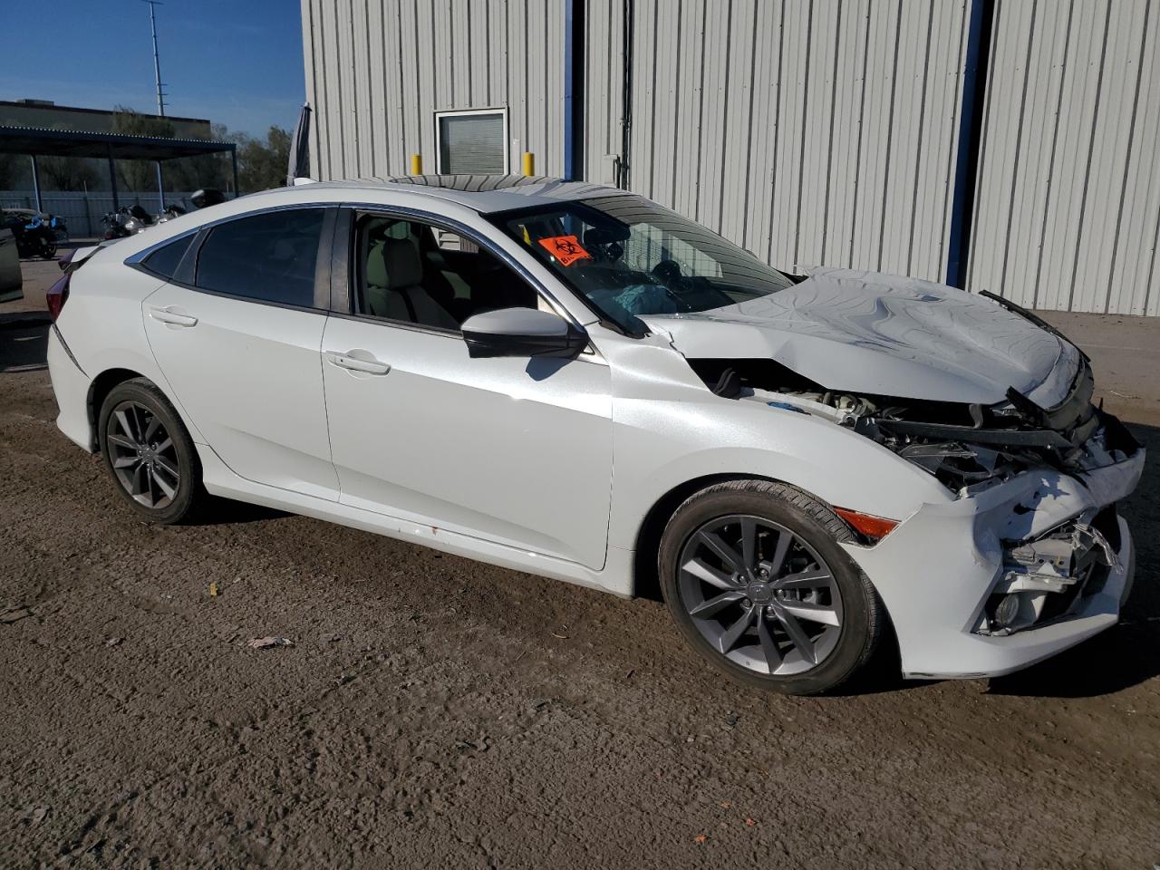 2019 Honda Civic VIN 19XFC1F3XKE014670 Copart auction photo, front end / rear end damage thumbnail 4