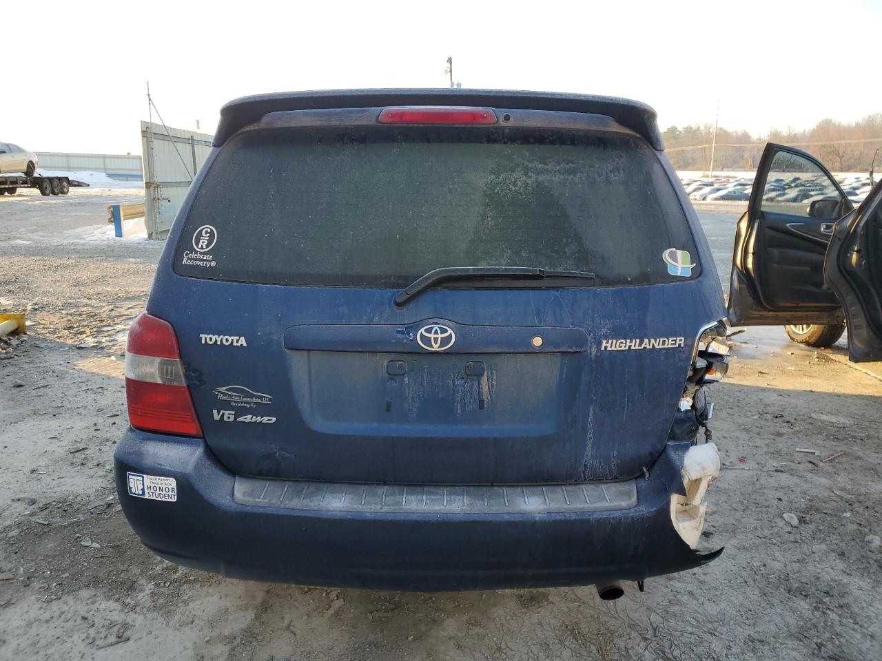 2004 Toyota Highlander VIN JTEEP21A840044074 Copart auction photo, side / rear end damage thumbnail 6