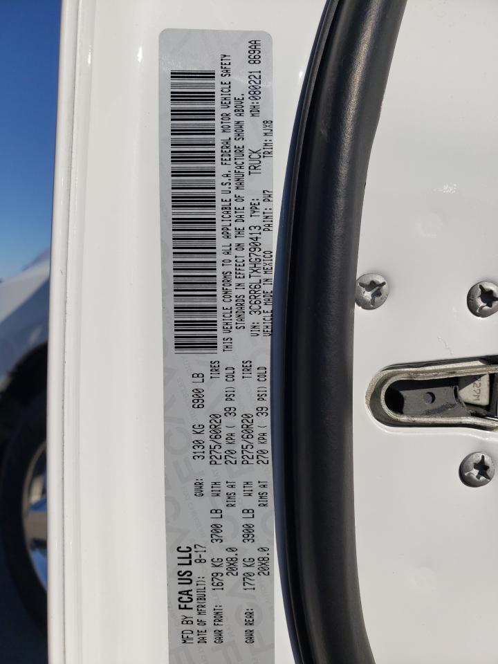 2017 RAM 1500 VIN 3C6RR6LTXHG790413 Copart auction photo, rear end damage thumbnail 12
