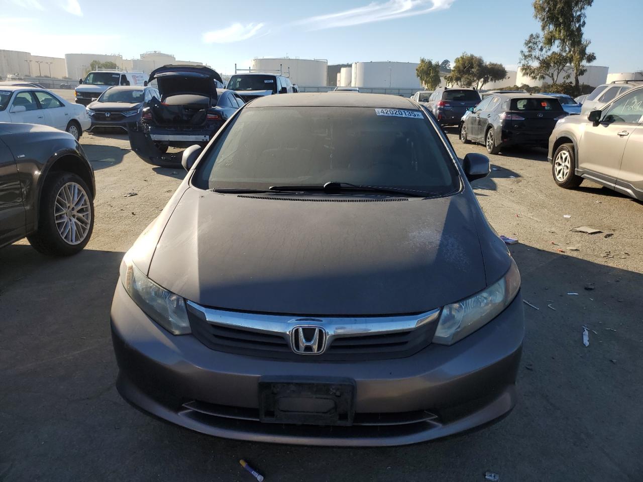 2012 Honda Civic VIN 2HGFB2F55CH609072 Copart auction photo, all over damage thumbnail 5