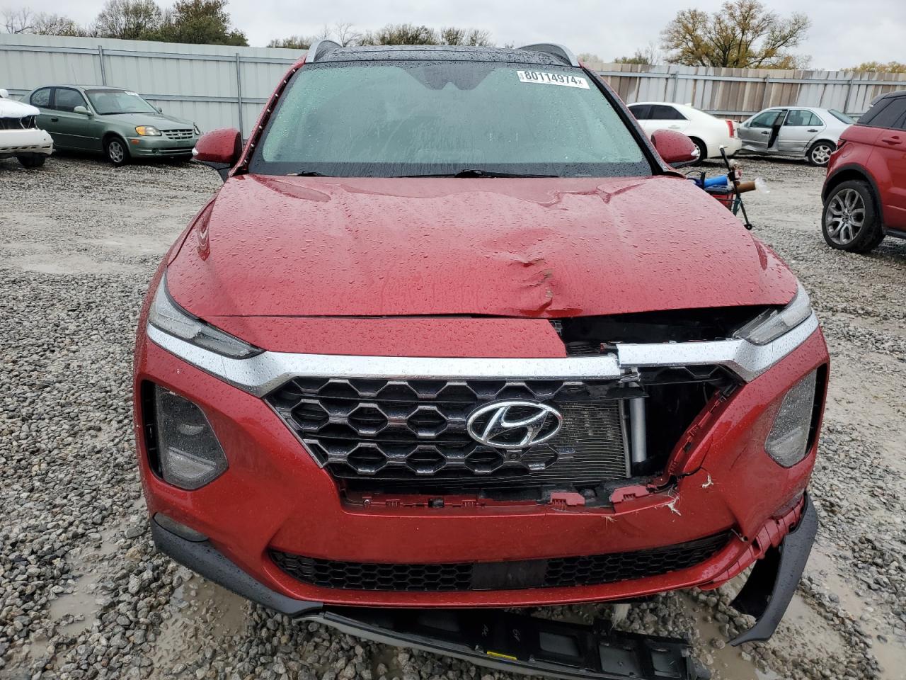 2019 Hyundai Santa Fe VIN 5NMS53AD9KH116829 Copart auction photo, front end / minor dent/scratches damage thumbnail 5