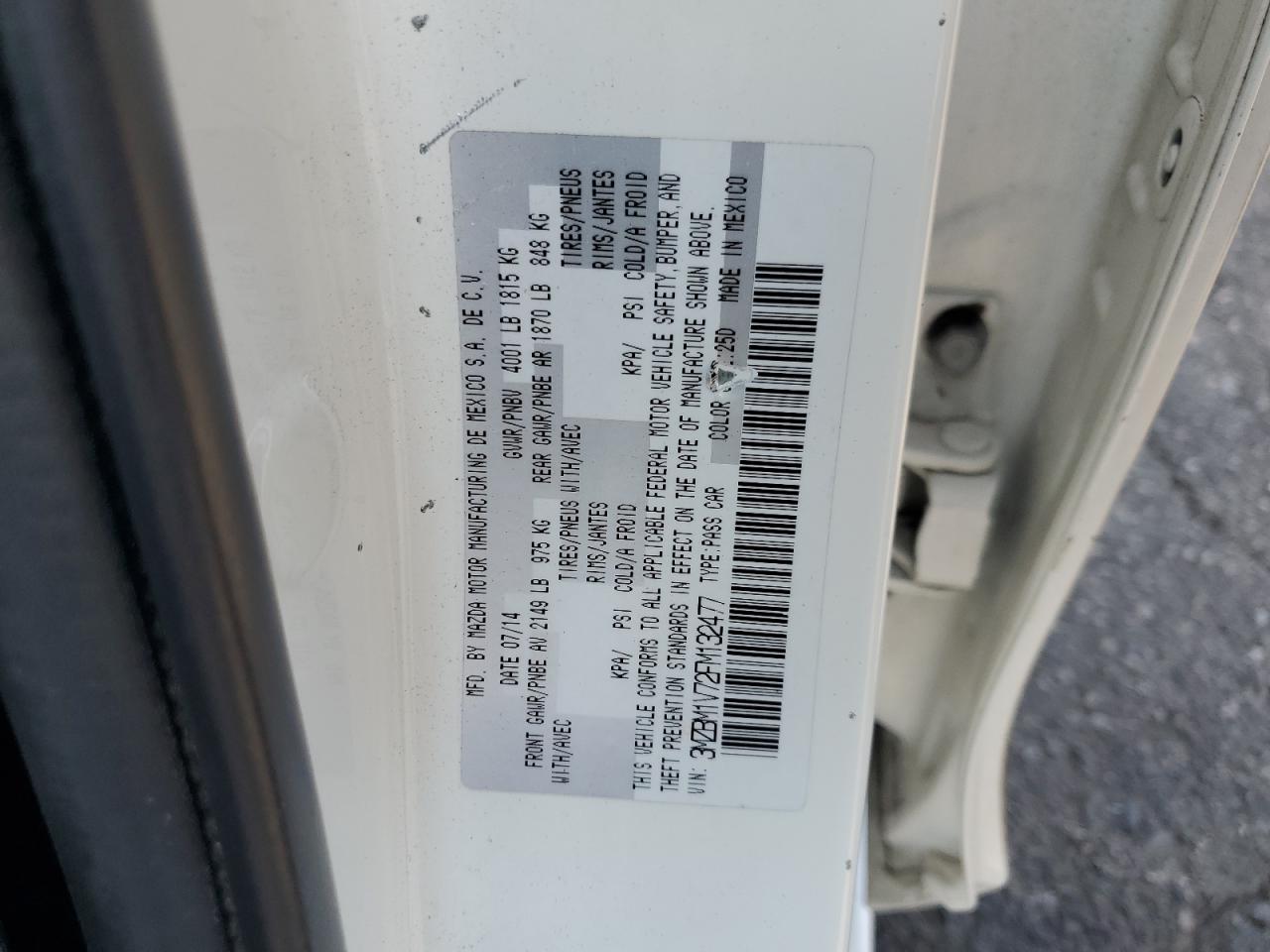 2015 Mazda 3 VIN 3MZBM1V72FM132477 Copart auction photo, front end / rear end damage thumbnail 12
