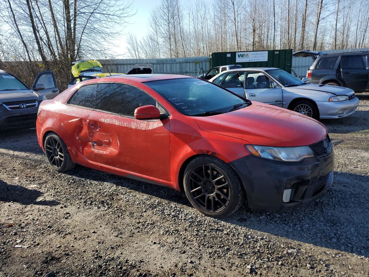 2011 KIA Forte VIN KNAFW6A3XB5338870 Copart auction photo, side damage thumbnail 4