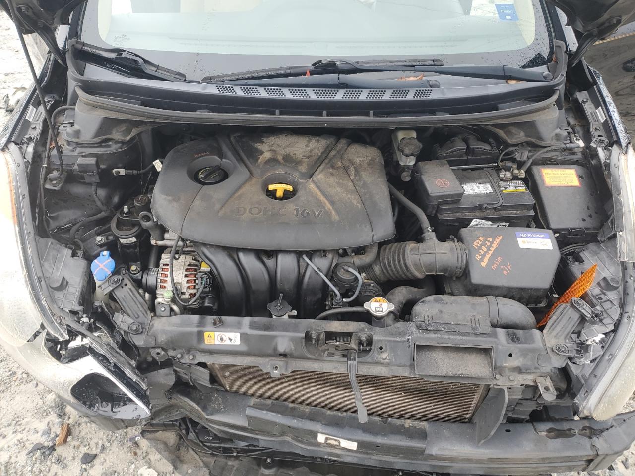 2012 Hyundai Elantra VIN KMHDH4AE9CU234187 Copart auction photo, all over damage thumbnail 12