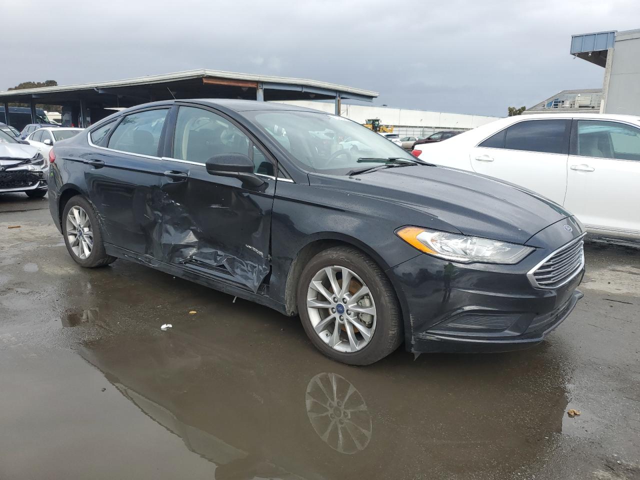 2017 Ford Fusion VIN 3FA6P0LU2HR358464 Copart auction photo, side damage thumbnail 4
