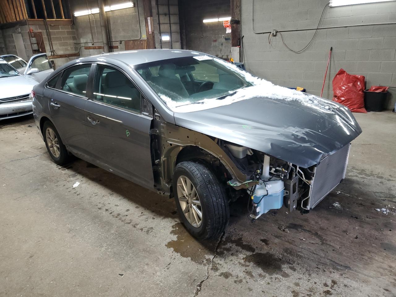 2018 Hyundai Sonata VIN 5NPE24AF0JH680190 Copart auction photo, front end / side damage thumbnail 4